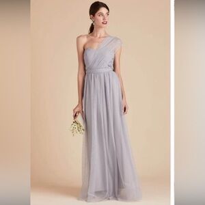 NWT BIRDY GREY Christina Convertible dress silver bridesmaid wedding - S